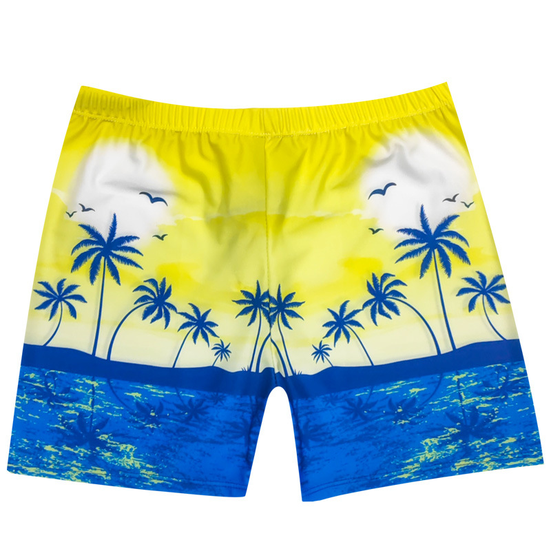 Picture of Men's Swimming Trunks Boxer Anti-embarrassment Quick-drying Running Breathable Cool Coconut Shorts Swimsuit Beach Pants for Summer