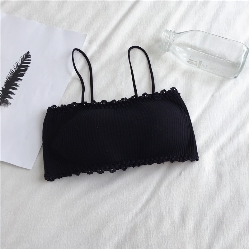 Picture of Cross-border One-line Wai Pure Cotton Sling Strapless Beautiful Back Girl's Non-steel Rings with Chest Pad with Row Buckle Underwear Student