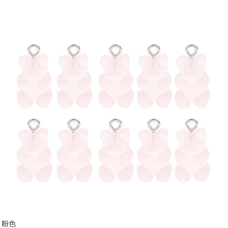 Picture of Transparent Candy Color Resin Bear Accessories Handmade DIY Homemade Bracelet Earrings Jewelry Keychain Pendant Material