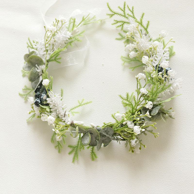Picture of Art Accord ins Handmade Flower Ring Mori Female Lavender Bridal Headwear Holiday Travel Photography Accessories Photo Studio Photography Props