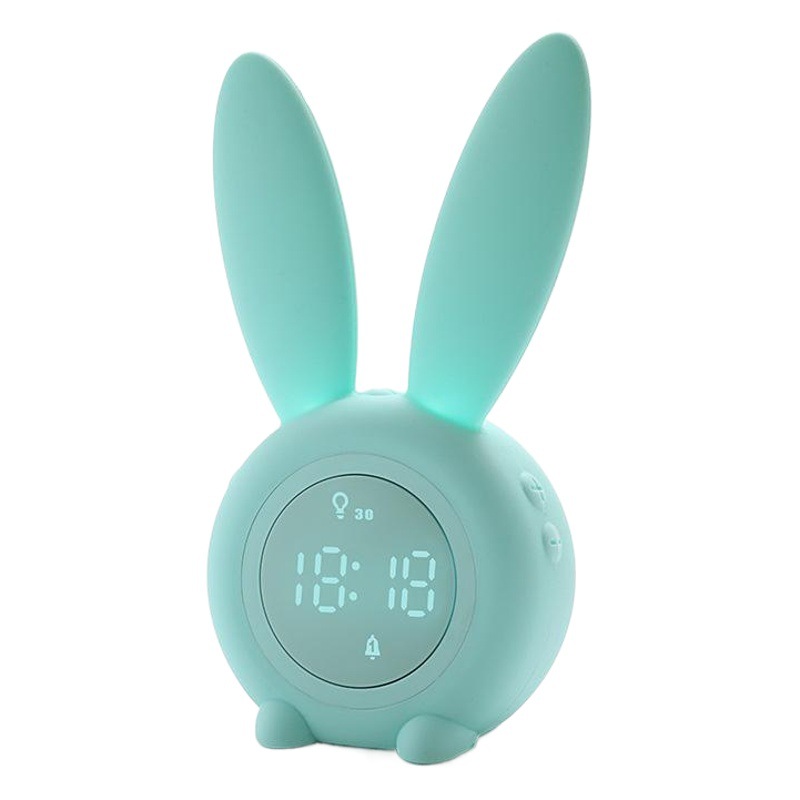 New Led Night Light Bedside Bedroom with Alarm Clock Night Light Creative Gift Atmosphere Cartoon Rabbit Small Led Lamp