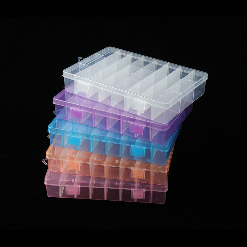 Factory in stock 24 Gig Duoge Hardware Parts Box Jewelry Jewelry Display Box Transparent Plastic Storage Box