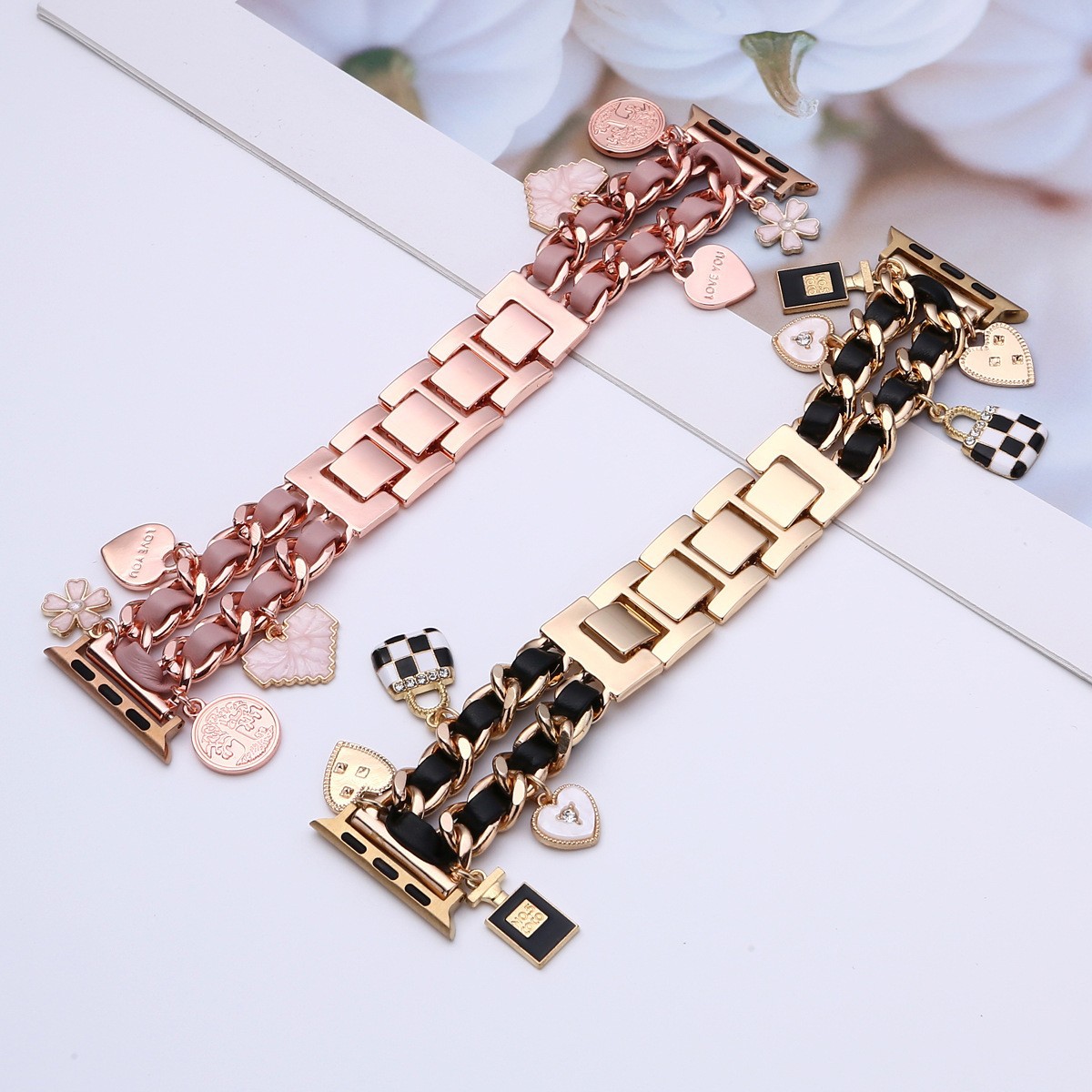 for iwatch strap xiaoxiang style iwatch6543 generation denim chain metal bracelet apple xiaoxiang style strap