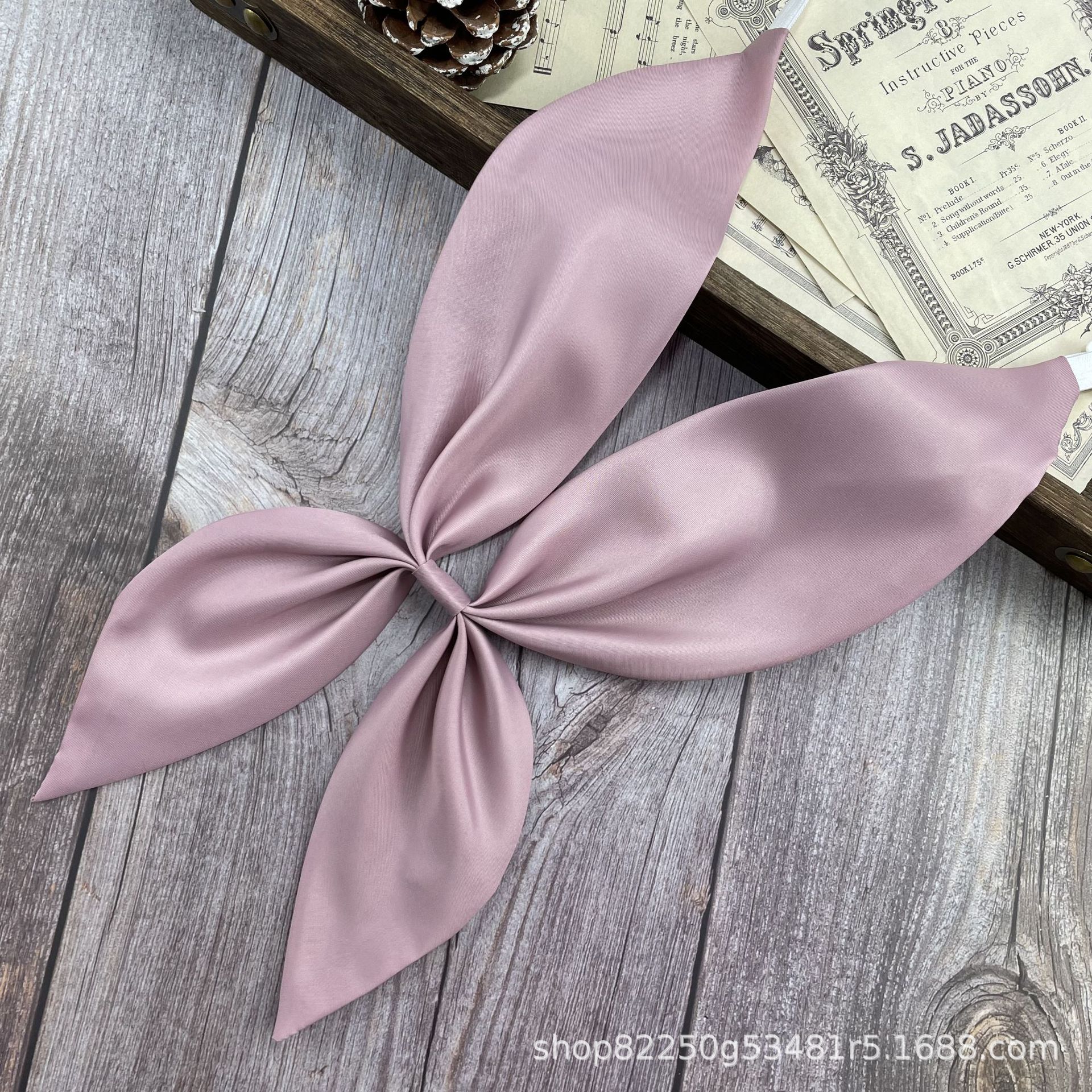 Picture of Goldfish Knot Jk Bow Tie Imitation Triangle Towel Free Slayer Suit Scarf Japanese Bow Uniform Collar wine red