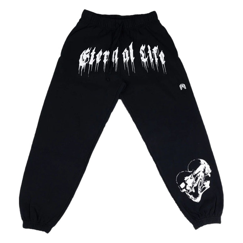 Spring and Autumn European and American Men's Sports Casual Pants Running Fitness Men's Silk Screen Printing Trousers Long Pants