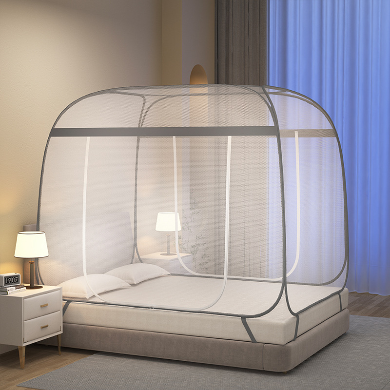 Picture of Class A encrypted installation-free yurt mosquito net 1 meter 5 bed household bedroom anti-skid 1.8m full bottom 1.2 back bottom anti-fall