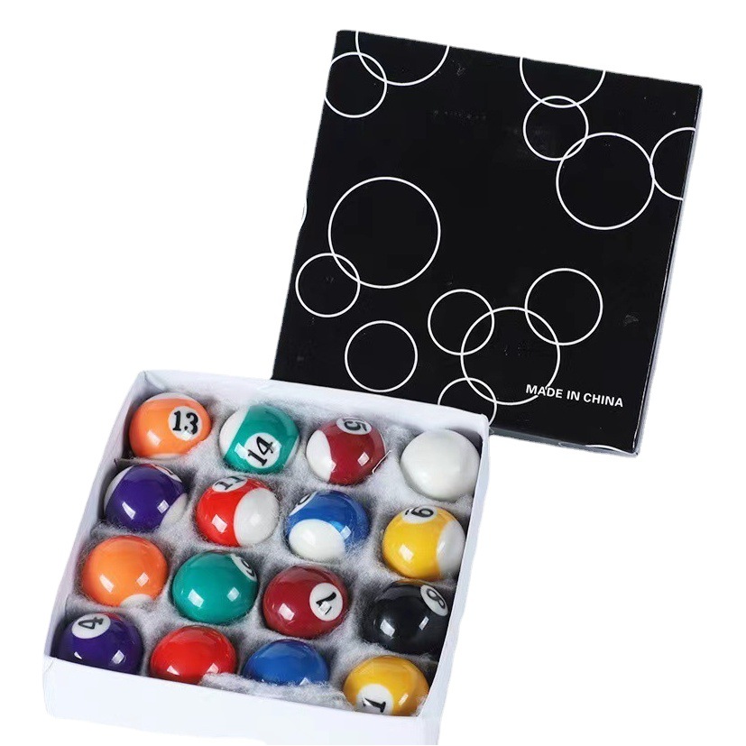 Children's Billiards Three Size Mini Ball Household Crystal Ball 16 Color Billiards Black 8 Ball Billiards Keychain