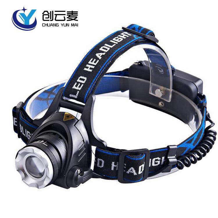 LED Headlight Telescopic Induction Headlight Bicycle Light Fishing Light LED Outdoor Strong Light Zoom Miner's Lamp Charging