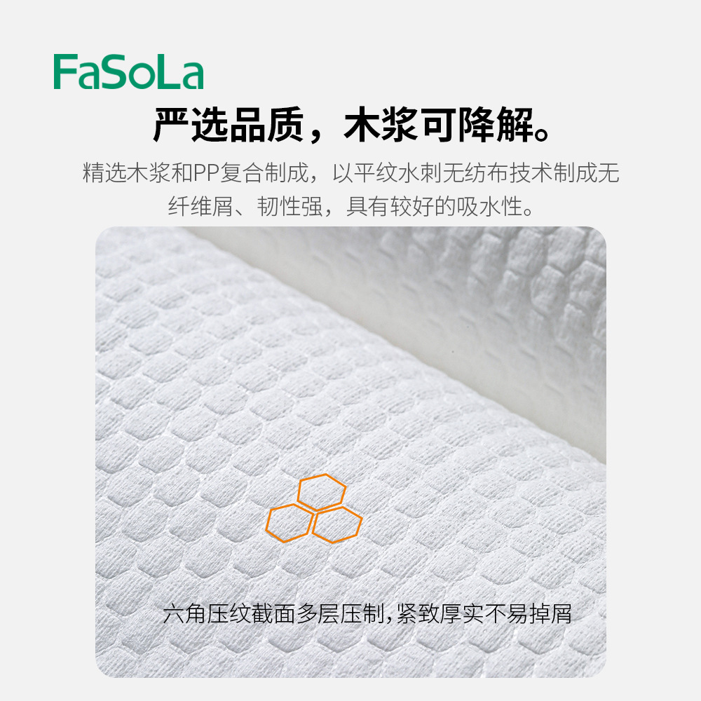 Picture of FaSoLa Lazy Rag Household Cleaning Scouring Cloth Absorbent Kitchen Paper Thickened Disposable Breakpoint Dish Cloth
