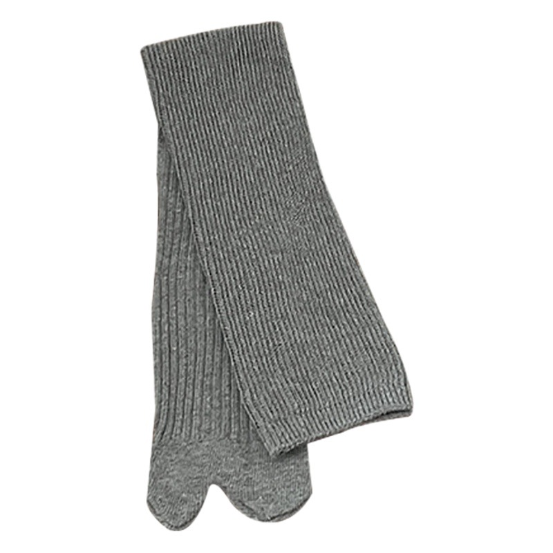 Korean style ins thick needle calf socks pile socks toe socks basic color two toe socks stockings Zhuji socks