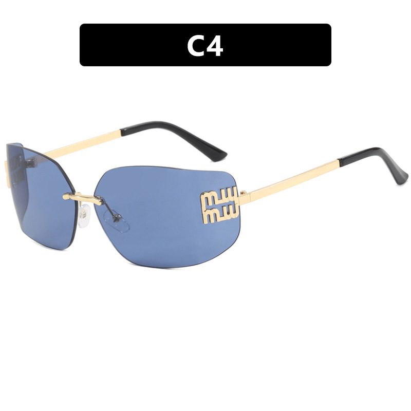 Picture of European and American Rimless Slimming High-End Sunglasses 2025 New Retro Internet Celebrity Sunglasses Millennial Hot Girl Sunglasses