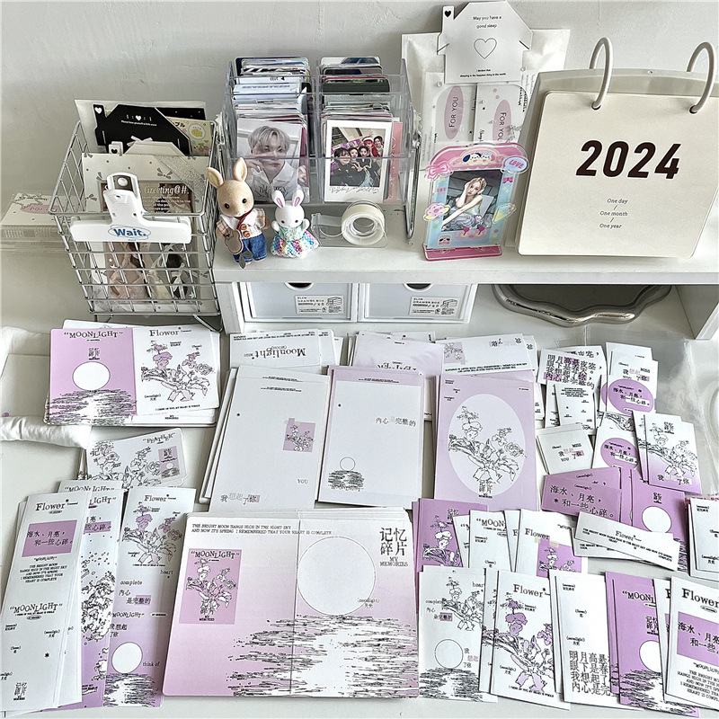 New Chinoiserie Card Packaging Material Set Gift Packaging Air Mini Folding Seal Sticker Card Card Head Card Back
