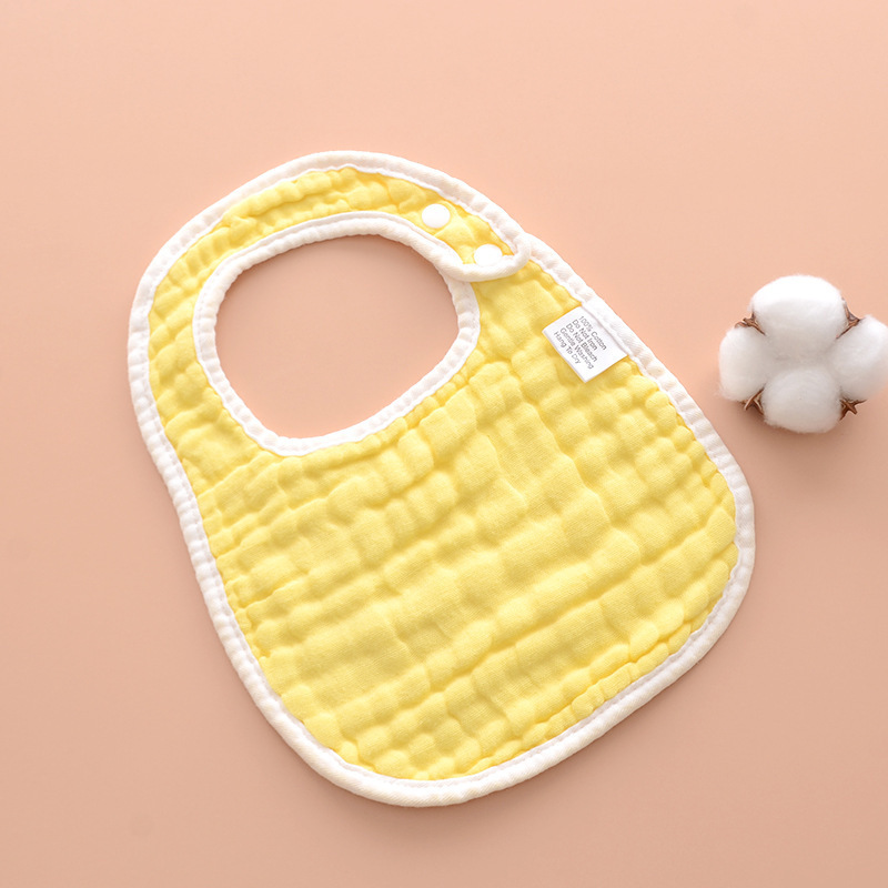 Picture of U-Shaped Bib, 8 Layers of Thickened Cotton Gauze, Plain Color, Unisex Newborn Baby Anti-Spit-Up Bib, Baby Drool Towel