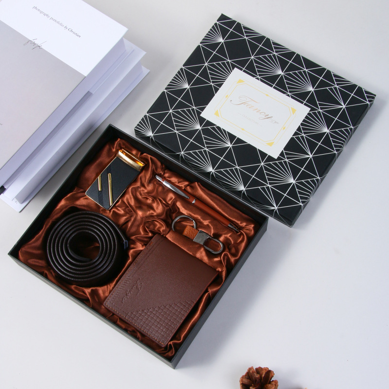 Picture of Cross-Border High-End Gift Business Suit Valentine's Day Gift Keychain Pen Cufflinks Wallet Belt Opening Souvenir