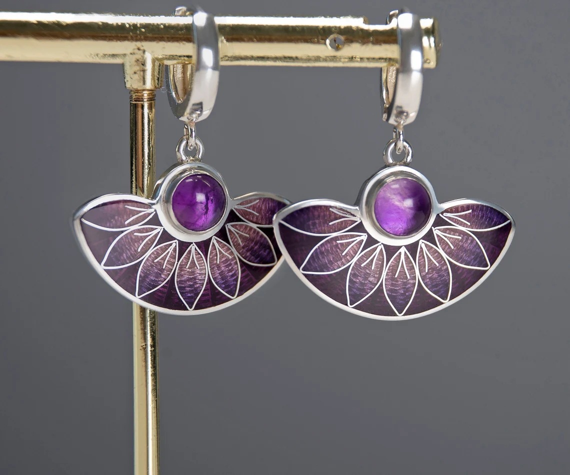 Hecheng New Fashion Colorful Enamel Flower Earrings Tassel Earrings All-match Super Fairy Earrings Jewelry Cross-border Special