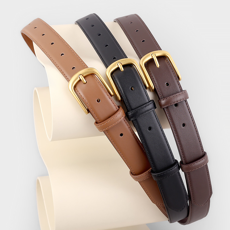 2024 new pin buckle leather women's belt fashion Korean version of all-match tide jeans belt decorative in stock wholesale
