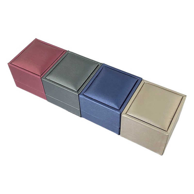 in stock high-grade brushed PU leather jewelry box ring necklace jewelry in stock bracelet packaging box