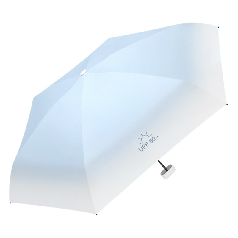 Ultra Light Six-fold Umbrella Small Black Glue Sunscreen Umbrella Portable Sun Umbrella Wholesale Sunny Umbrella Custom Advertising Umbrella Sunshade