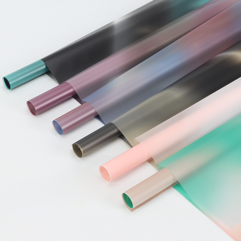 Manufacturer's Ready-Made Wholesale Waterproof Flower Wrapping Paper Aurora Matte Korean Plain Paper Flower Shop Flower Wrapping Materials Large Quantity and Good Price