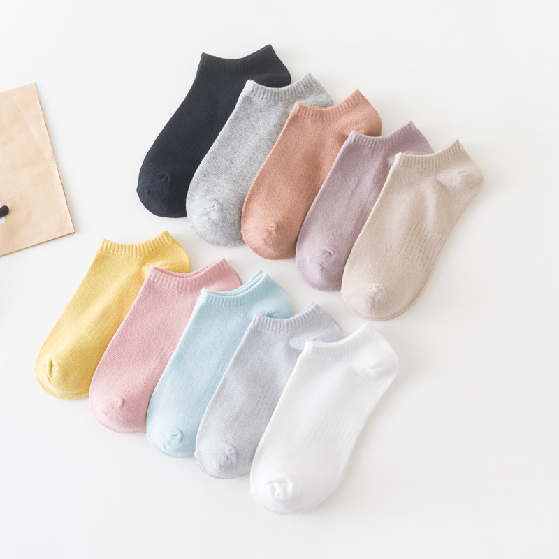 Socks women's ankle socks summer thin women's socks cotton breathable invisible non-slip spring and autumn cotton all-match short socks
