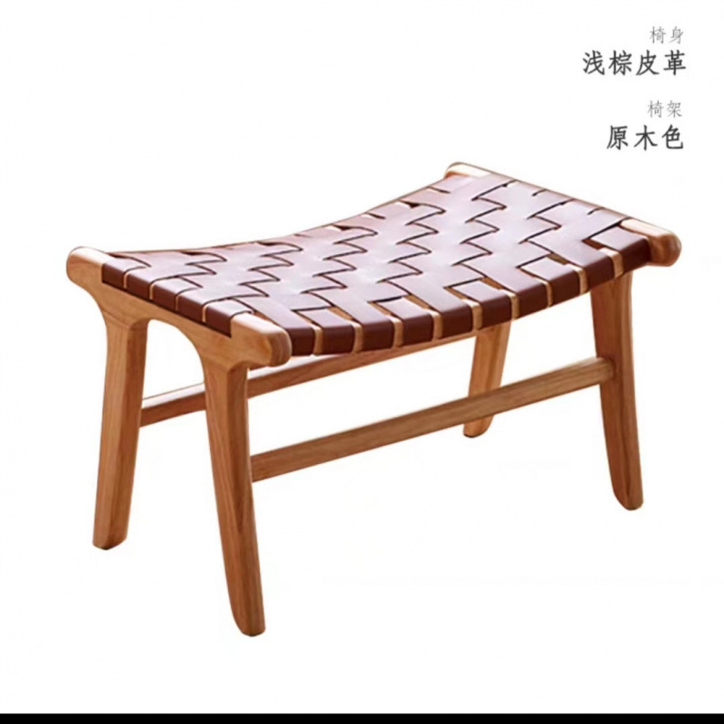 Picture of Nordic Solid Wood Single Sofa Chair Saddle Rattan Chair Balcony Leisure Hemp Rope Armrest Backrest Lazy Chair Outdoor