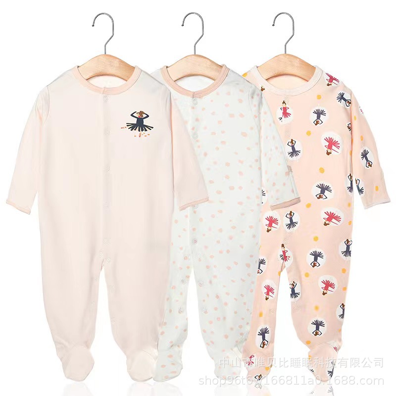 Picture of Baby's jumpsuit spring, summer, autumn and winter 0-12 months newborn's pure cotton Harbin clothes baby's base long crawling clothes