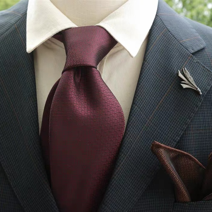 Picture of Retro Casual Clear Color Texture Tie Solid Color Men's Professional Dress Gentleman Working Groom Wedding Cafe Green