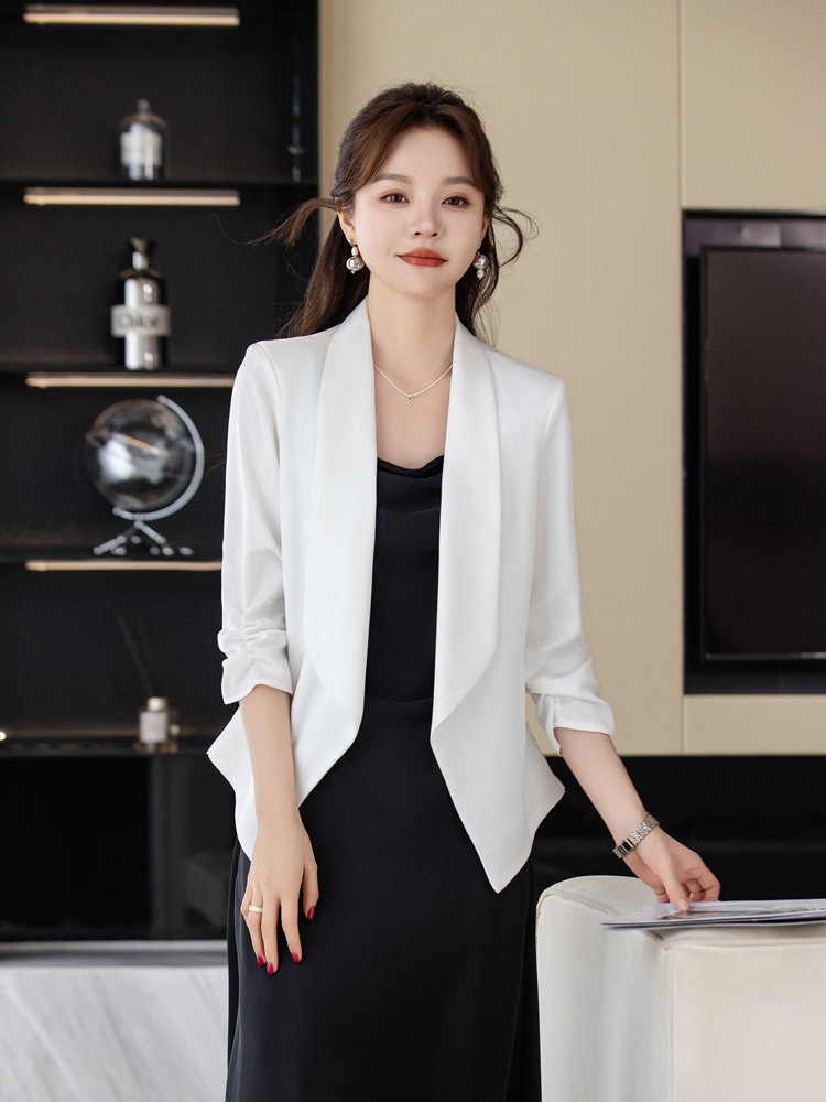 Picture of Sunscreen Breathable Acetate Satin Small Suit Jacket Women's Summer New High-end Sense Small Short Casual Cardigan