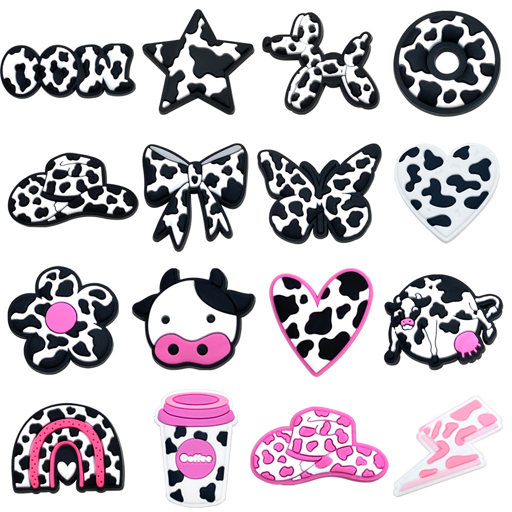 cartoon cow series hole shoes shoes flower accessories hole shoes diy accessories pvc plastic drop shoe buckle