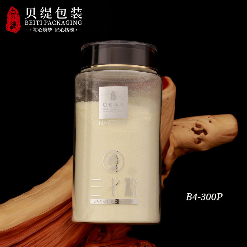 Medicine Package Qualification Pet 300ml Plastic Bottle Panax Notoginseng Powder Health Care Product Bottle Scented Tea Fruit Tea Snow Chrysanthemum Packaging Bottle