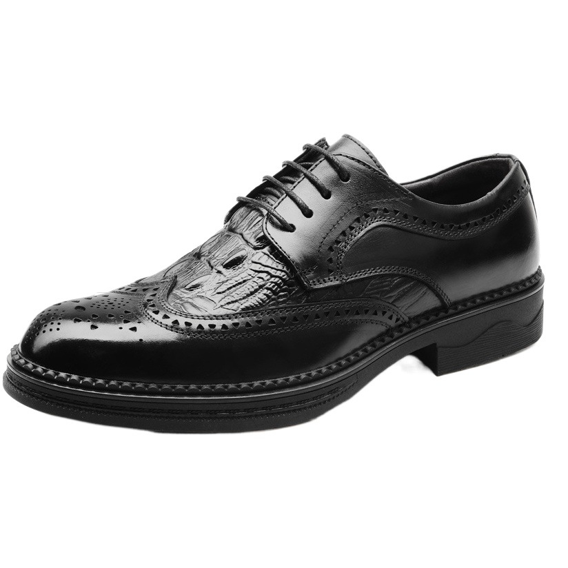 European British Men's Formal Wear Trendy Casual Fashion Men's Shoes Autumn Breathable Trendy Shoes Banquet Dress Business New Style