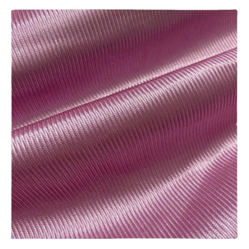 Polyester 50D glossy plain cloth all polyester warp knitted sportswear school uniform glossy plain cloth striped flash edging fabric