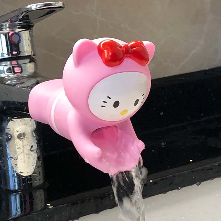 Picture of Cartoon children's hand washing extender splash-proof water guide sink baby hand washing aid faucet extension hand washing device