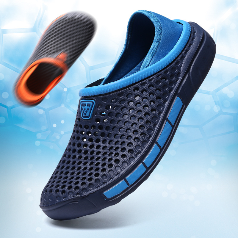 Cross-Border New Large Size Clogs Casual Men's Slippers Seaside Beach Shoes Men's Outer Wear Sandals Trend