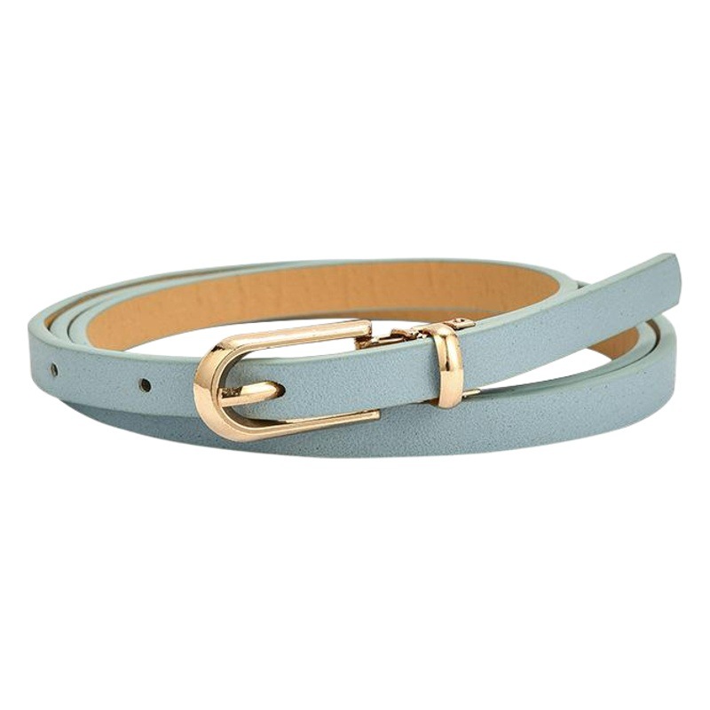 Manufacturer Wholesale Fashion Dress Decorative Sweater with Shirt Belt Women's Simple Versatile Pin Buckle Pu Thin Belt