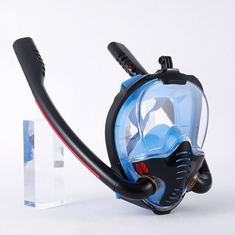 Cross-border hot selling double tube diving mask full dry HD submersible anti-fog diving goggles adult full diving mask