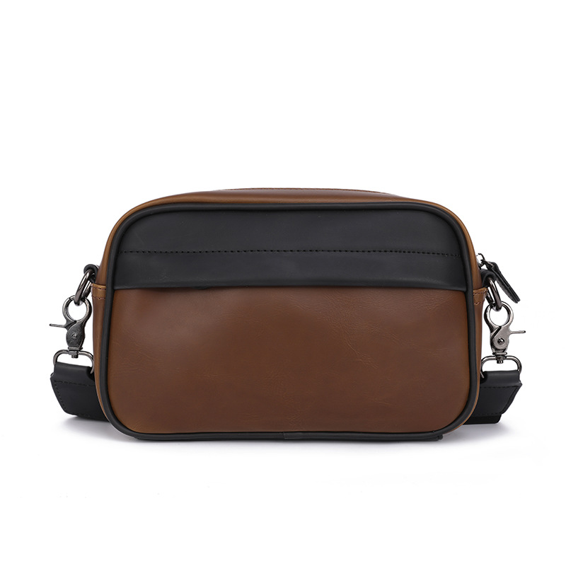 Picture of Korean fashion Men's messenger bag 2024 New retro solid color small backpack casual shoulder phone bag for men