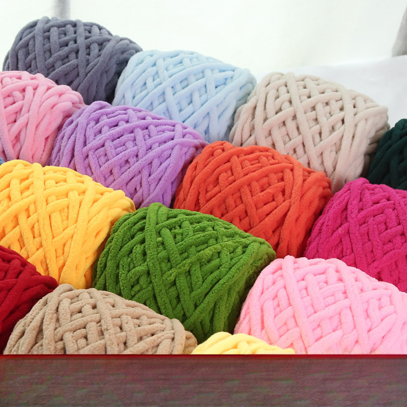 Ice bar thread thick wool thread handmade DIY knitted scarf wool ball soft self-woven crochet hook slipper thread wool ball