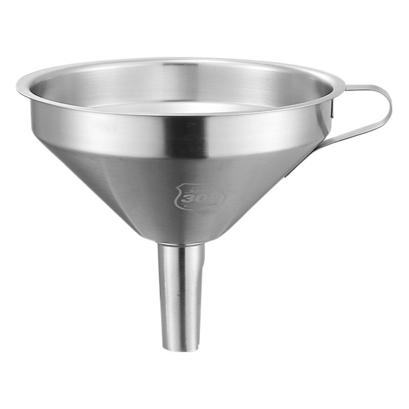 Stainless Steel Funnel 304 Wine Funnel Kitchen Household Filter Residue Size Set Wine Leakage Oil Leakage with Mesh Filter
