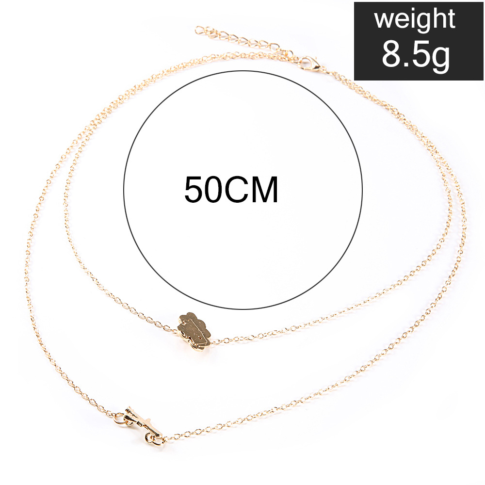 Picture of Fashion Cross-border for European and American Fashion Street Shooting Popular Elements Aircraft Clouds Multi-layer Necklace Women