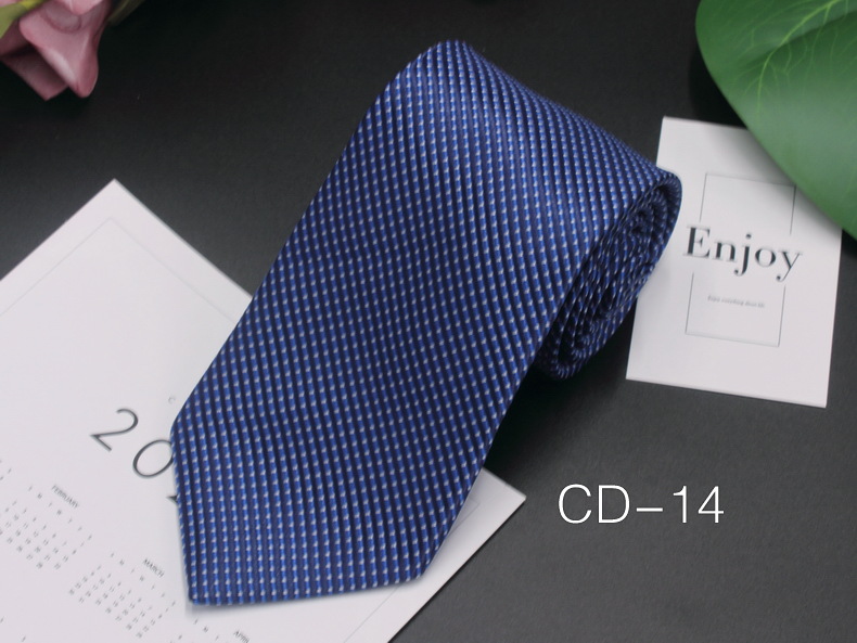 Picture of Manufacturer in stock men's business tie 8cm hand-punched professional formal wear interview striped tie men's Jacquard polyester silk