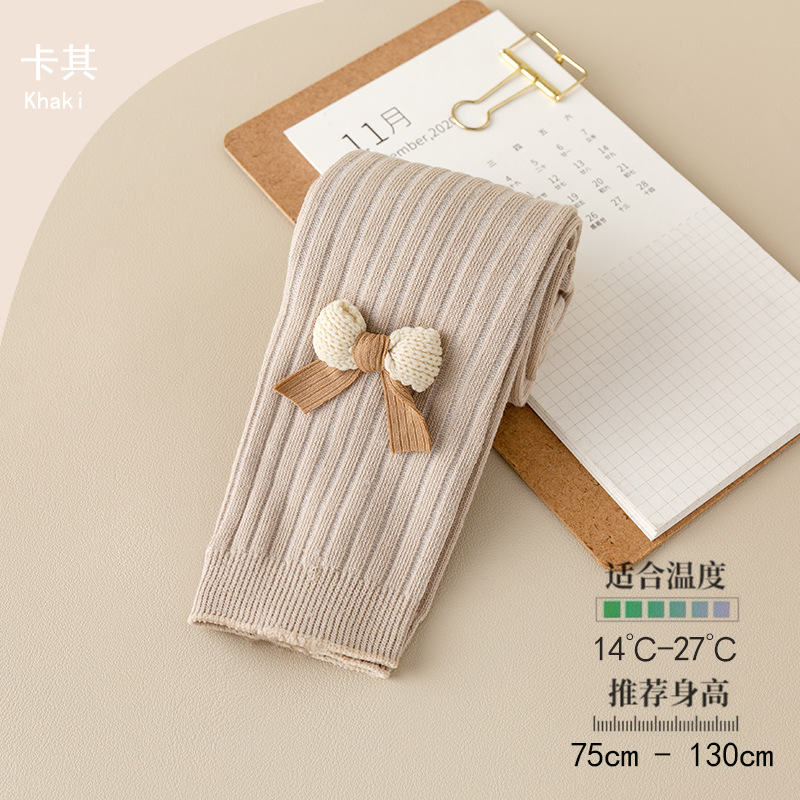 Picture of Girls leggings spring and autumn nine children's tights Korean version of girls baby solid color pit bottoms wholesale