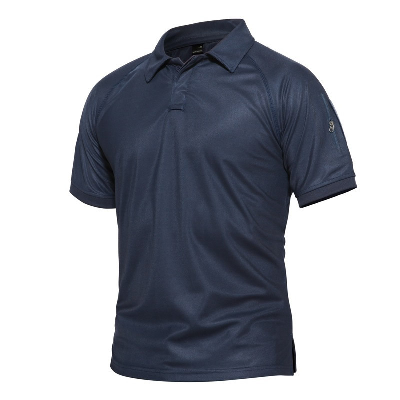 Amazon Independent Site Hot-Selling Cross-Border Quick-Drying Lapel Summer Loose Casual Short-Sleeved Polo Shirt