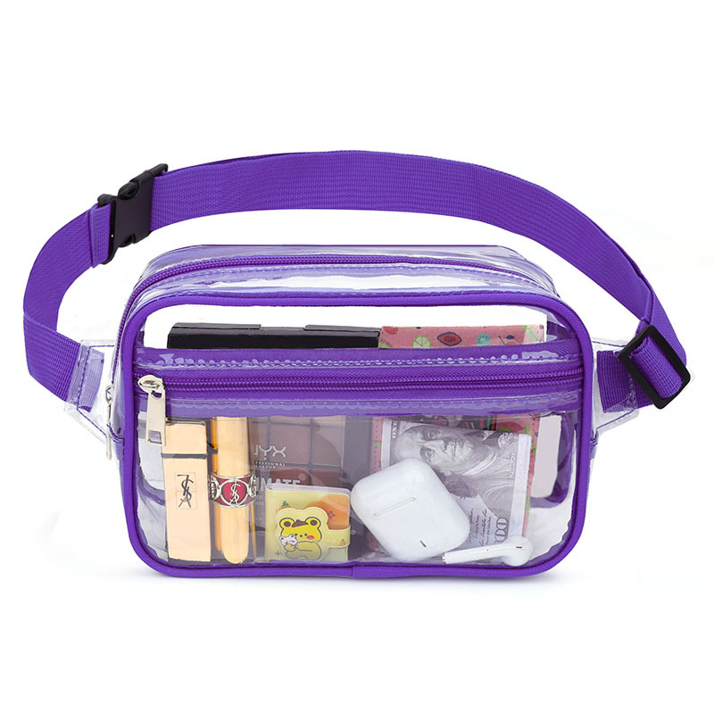 Picture of Cross-border new pvc transparent waist bag outdoor sports waterproof storage crossbody chest bag visual portable sports waist bag