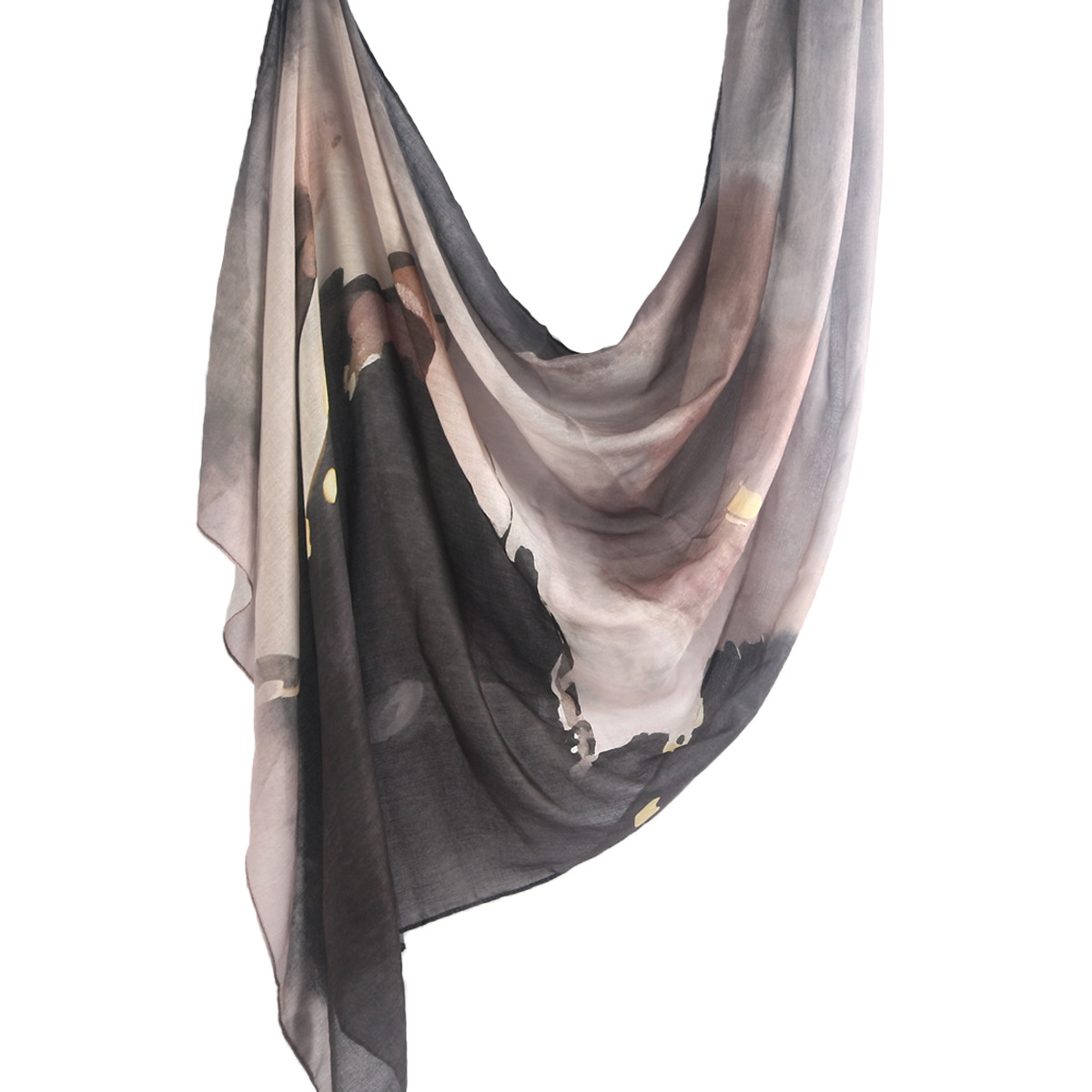 Picture of Best-Selling Watercolor Tie-Dye Cotton Scarf Arabian Satin Polyester Long Scarf Turkish Middle Eastern Scarf