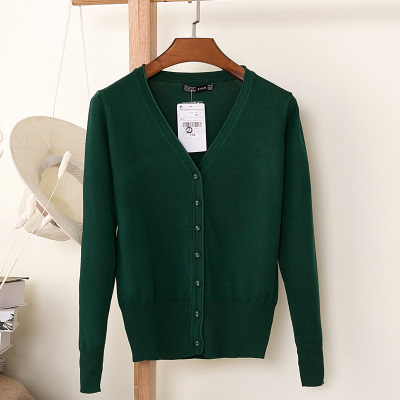 Picture of Foreign trade export spring and autumn loose sweater sweater top women's cardigan thin spring and autumn long sleeve coat
