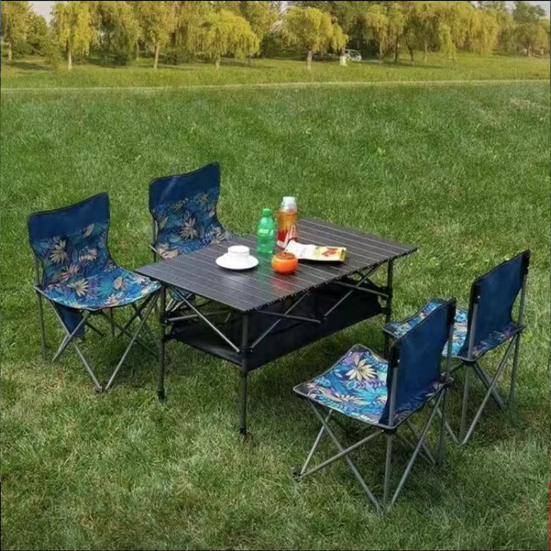 Picture of Outdoor Folding Table Portable Free Lifting Adjustable Picnic Stall Table Outdoor Camping Folding Table Lifting Table