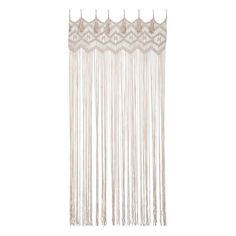 Ins Hand-Woven Curtains B&B Room Living Room Entrance Blocking Line Curtains Scandinavian Home Tapestry Partition Curtains