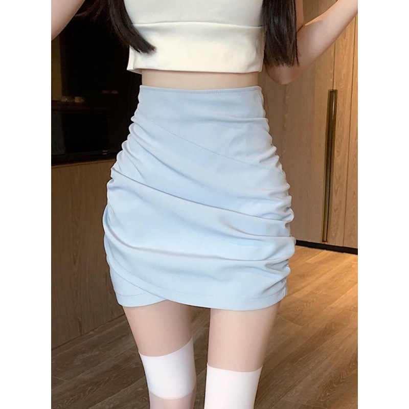 Irregular high waist tight hip skirt women's half-length Summer 2024 new small elegant all-match A- line skirt