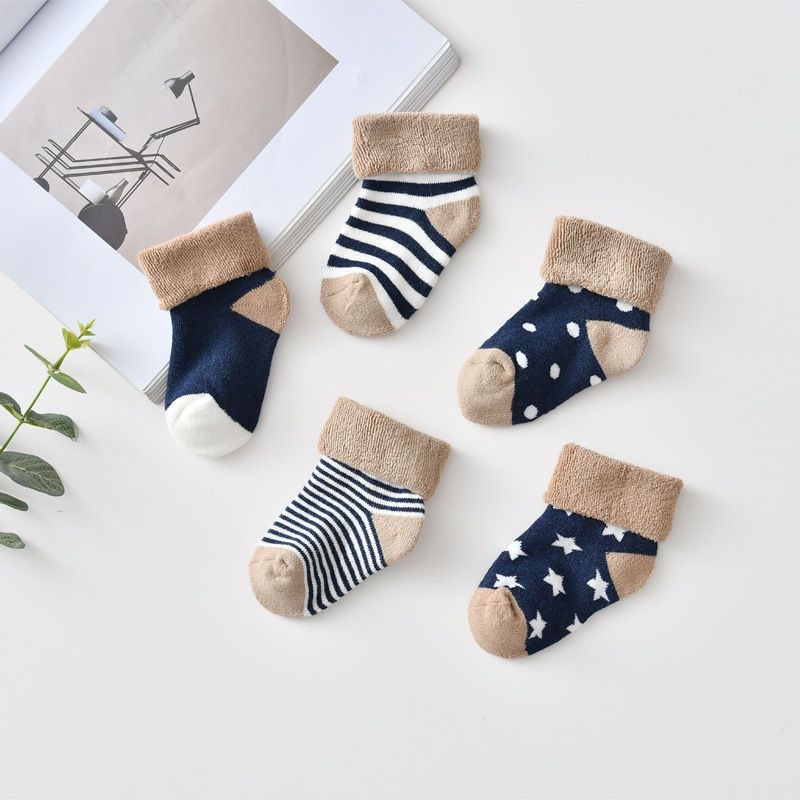 Baby socks autumn and winter thick terry socks 6-9 months 0-1-3 years old boys and girls baby newborn cotton socks wholesale